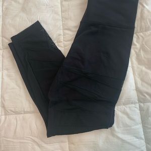 Lululemon cropped black mesh leggings